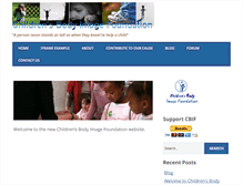 Tablet Screenshot of childrensbodyimagefoundation.org